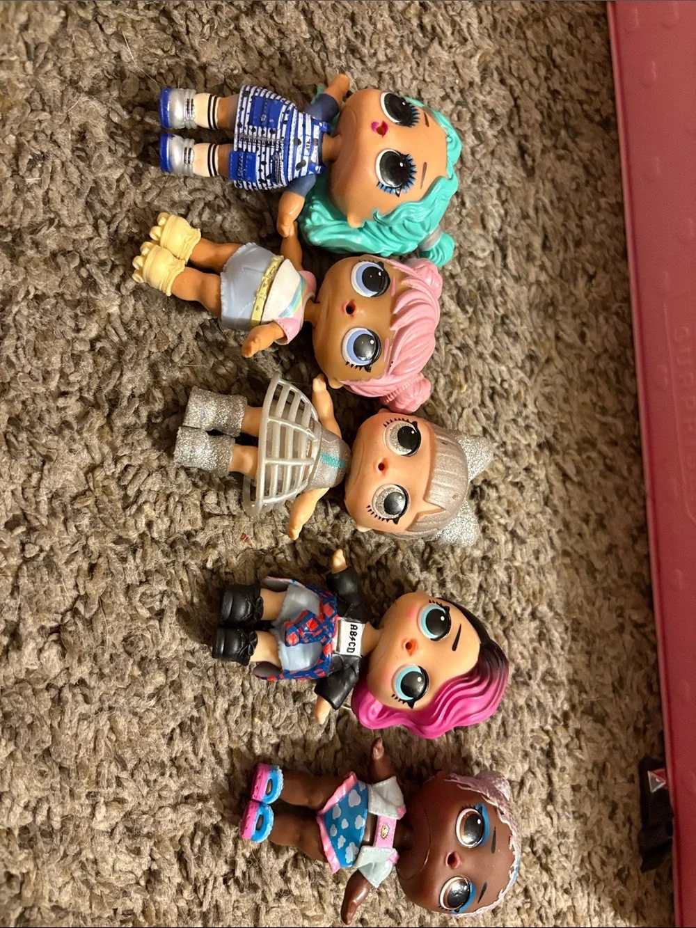 L.O.L. Surprise! Dolls Set - Teal, Pink, Silver, Purple, Brown
